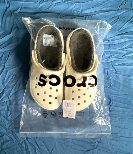 Crocs classic lined clog cream - crocs,