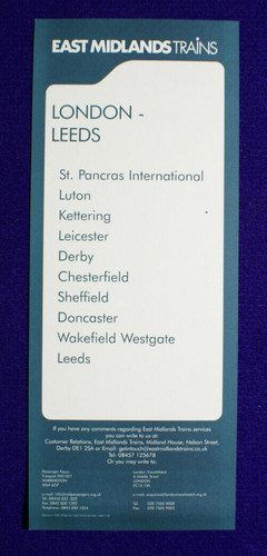 London leeds east midlands - -,