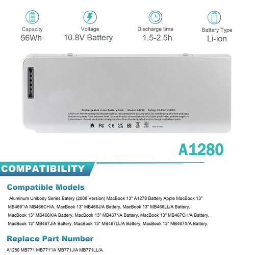 Replace a1280 battery for - replace,