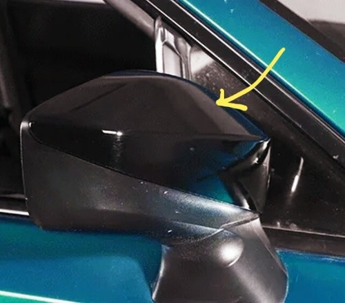 Wing mirror caps - wing, black