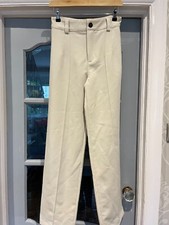 ZARA LADIES WINTER WHITES BOOTCUT TROUSERS XS