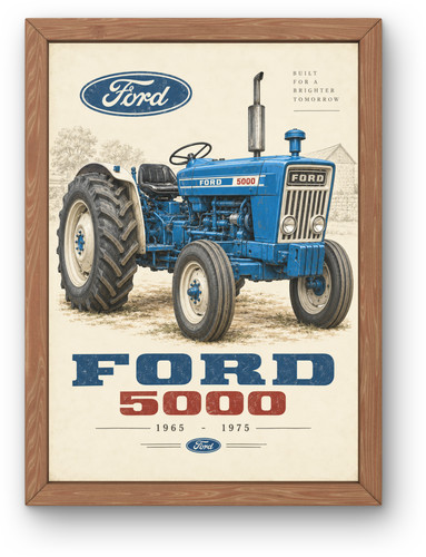 Ford 5000 tractor poster - ford,