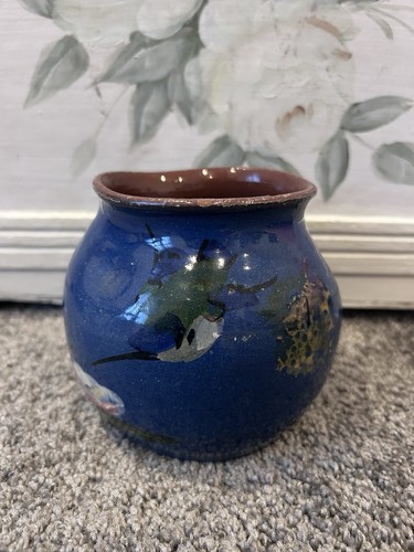 Vintage blue studio pottery - blue,