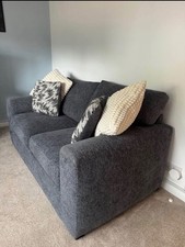 furniture village 3 seater sofa bed dark grey/blue. Used 3 times 