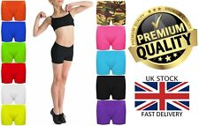 New Girls Teens Lycra Stretch Hot Pants Shorts Dance Gymnastics Ages 5-12 Years