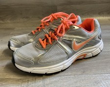 Nike Dart 9 Running Trainers Silver & Pink/Orange Size UK 5 Lace Up