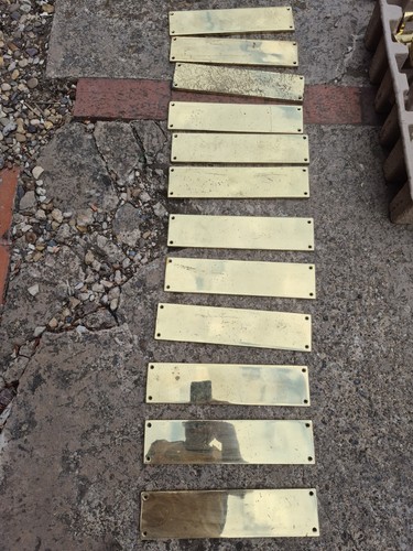 Brass door plates - brass,