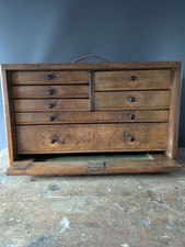 Vintage Emir Engineers engineering wooden toolbox workshop collectors storage