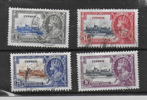 Cyprus 1935 silver jubilee set - cyprus,