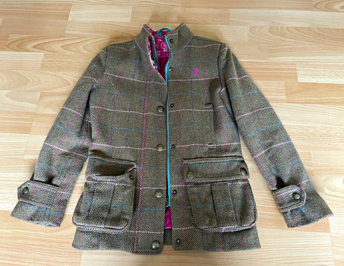 Joules girls brown tweed check - brown,