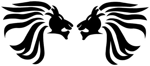 Lions head decal sticker - , pair