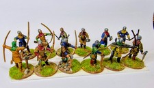 28mm Medieval HYW English Longbowmen Perry Plastic Lion Rampant 
