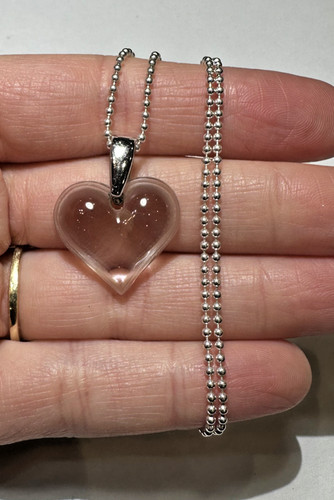 Lalique light crystal heart - light,