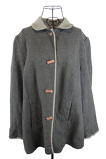 Vintage Eastex Coat Womens UK18 Grey Cashmere Wool Classic Jacket Overcoat