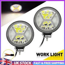 2 Set 4" Amber White LED Work