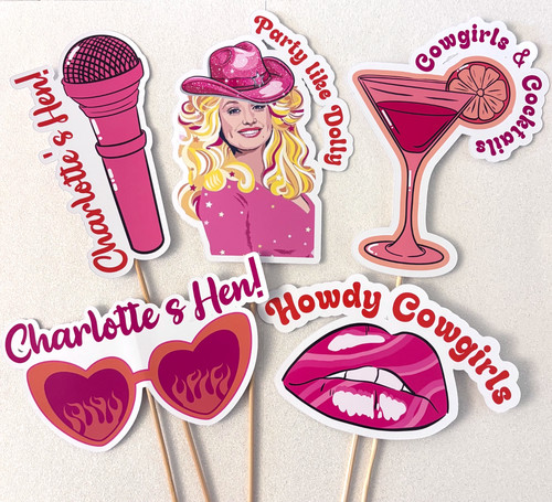 Personalised cowgirl props - personalised,