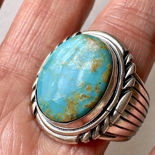 Navajo mens turquoise ring - mens,