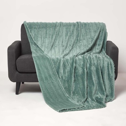 Teal faux fur - teal, 130x180cm