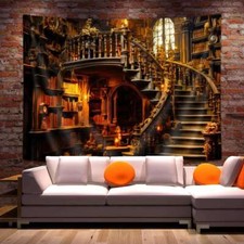 Medieval Gothic Room Wall Art Extra Large Tapestry Fabric Poster Background Game