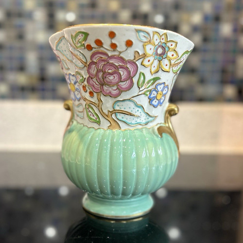 Crown devon hand painted - devon,