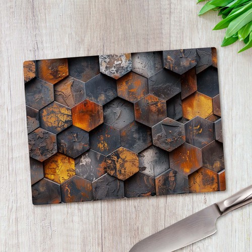 Hexagon grey pattern glass - hexagon,