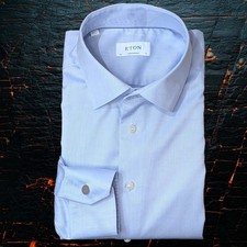 Eton Blue Dress Shirt 18