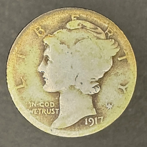 1917 mercury dime full rim - –,