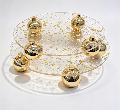 Round clear acrylic cake - round,
