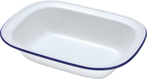 Falcon 18cm oblong enamel pie - oblong,