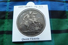 1889 Victorian Silver Crown (Ag .925)  Queen Victoria pre 1920
