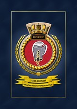 HMS BOXER SHIPS BADGE/CREST -