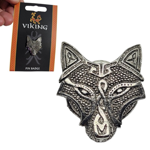 Odin wolf head pin - pin, badge