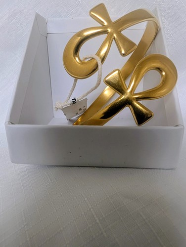 Egyptian ankh cross arm cuff - ankh,