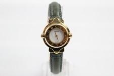 Gucci Reverso Gold Tone Bangle Watch Ref. 6600L Quartz Working