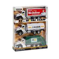 1:50 3 Pack, Toy Truck Tanker Dustbin Lorry box truck  Model Diecast  For Kids .