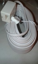 19 x 5m UK Phone Extension Cable Lead 4Way Plug to 4Way Socket Job Lot  #VID202