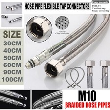 Flexible M10 (10mm) Tap Connectors Kitchen/ Basin Monobloc Mixer Hose Pipe Tails