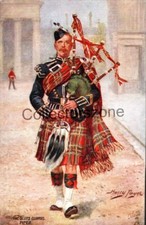 Scots Guards Piper Printed Postcard Raphael Tuck No 3642