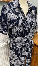 NAVY LINEN SHIRT DRESS NEXT