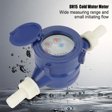 Water Flow Meter Water Meter Cold Water Meter with Fittings Garden & Home Usage