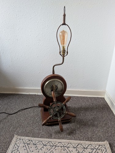 Vintage barometer lamp - barometer,