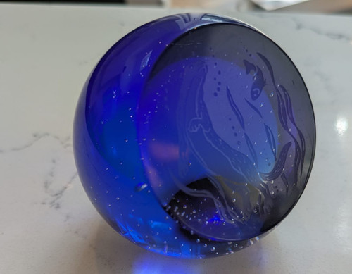 Beautiful blue glass