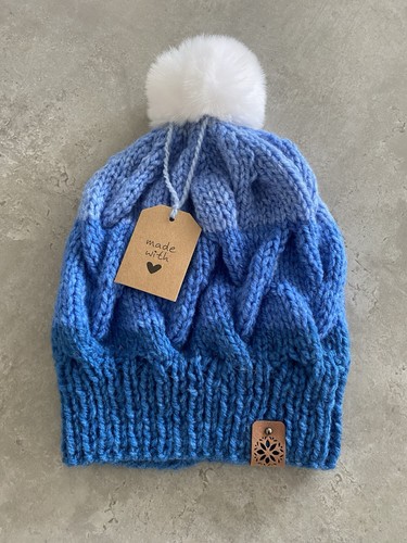 Hand knitted cable - cable, hat