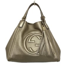 Auth GUCCI Soho 336751 Gray