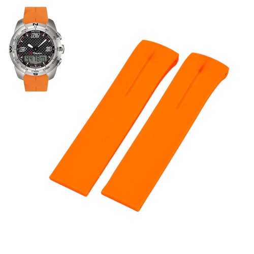 22mm orange rubber strap - rubber,