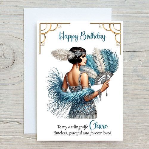 Personalised art deco - personalised, birthday