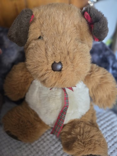Vinatge fluffy dog soft toy - vinatge,