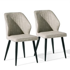 Faux leather dining chairs - faux,