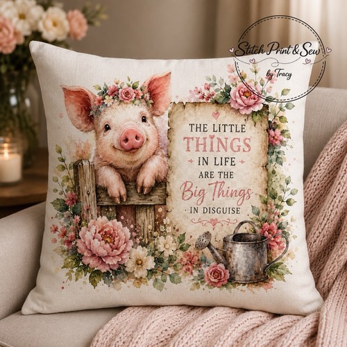 Cute pig cushion cover - cute,