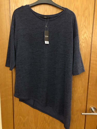 Blue ladies asymmetric - top, 12